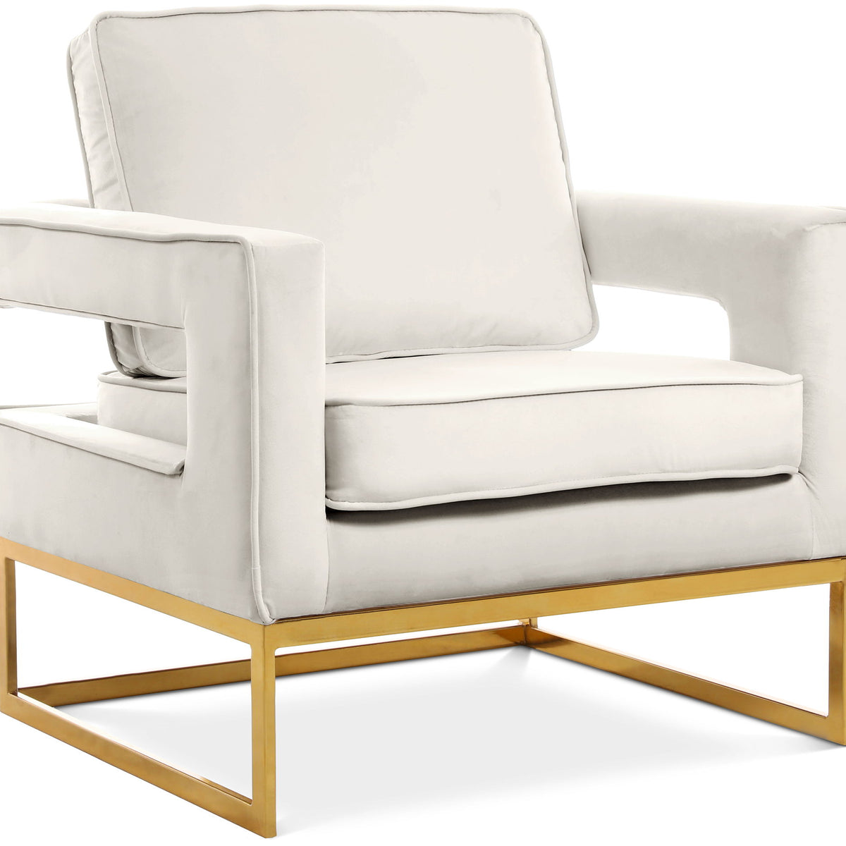 Noah - Accent Chair with Gold Legs