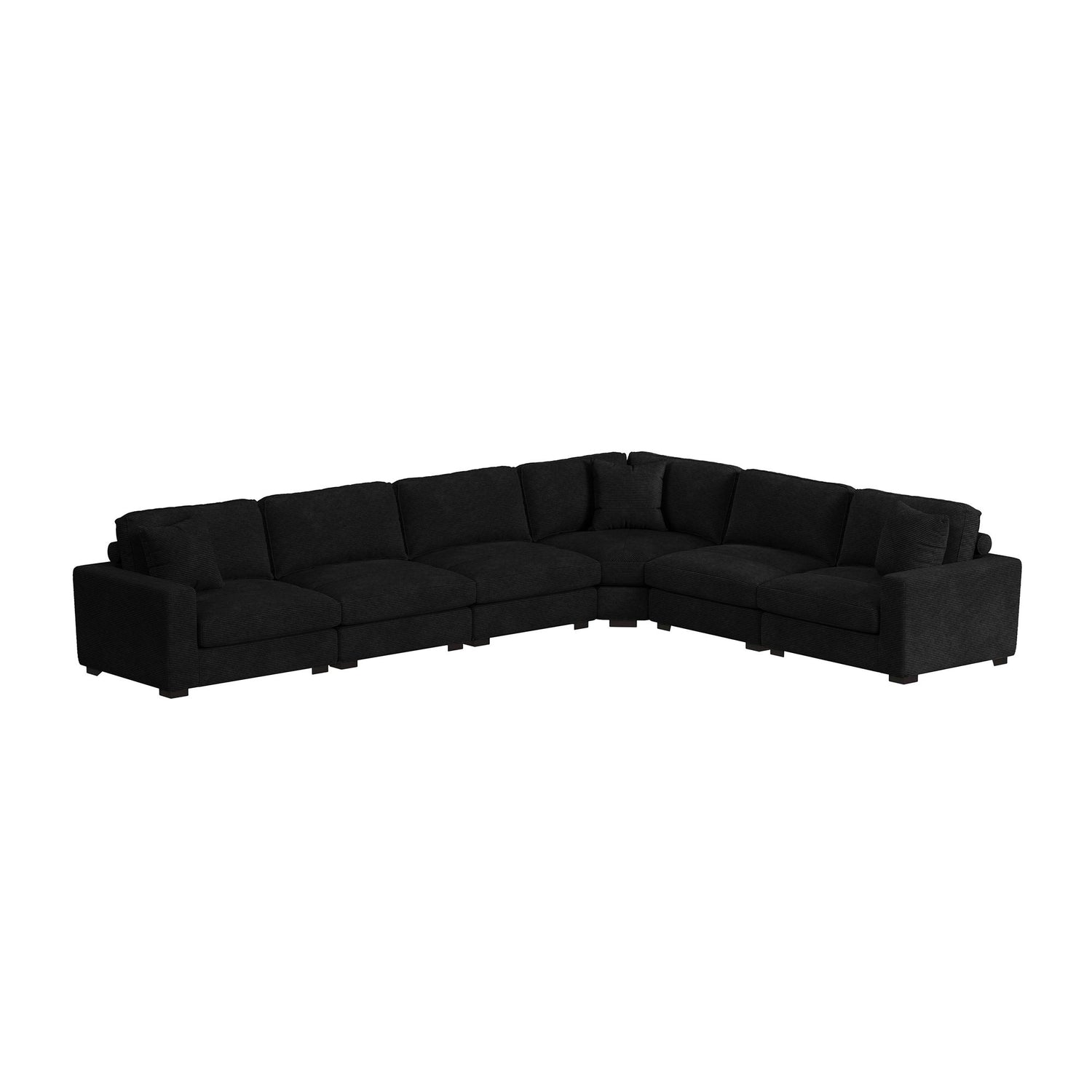 Arizona - Modular Armless Chair - Steno Black