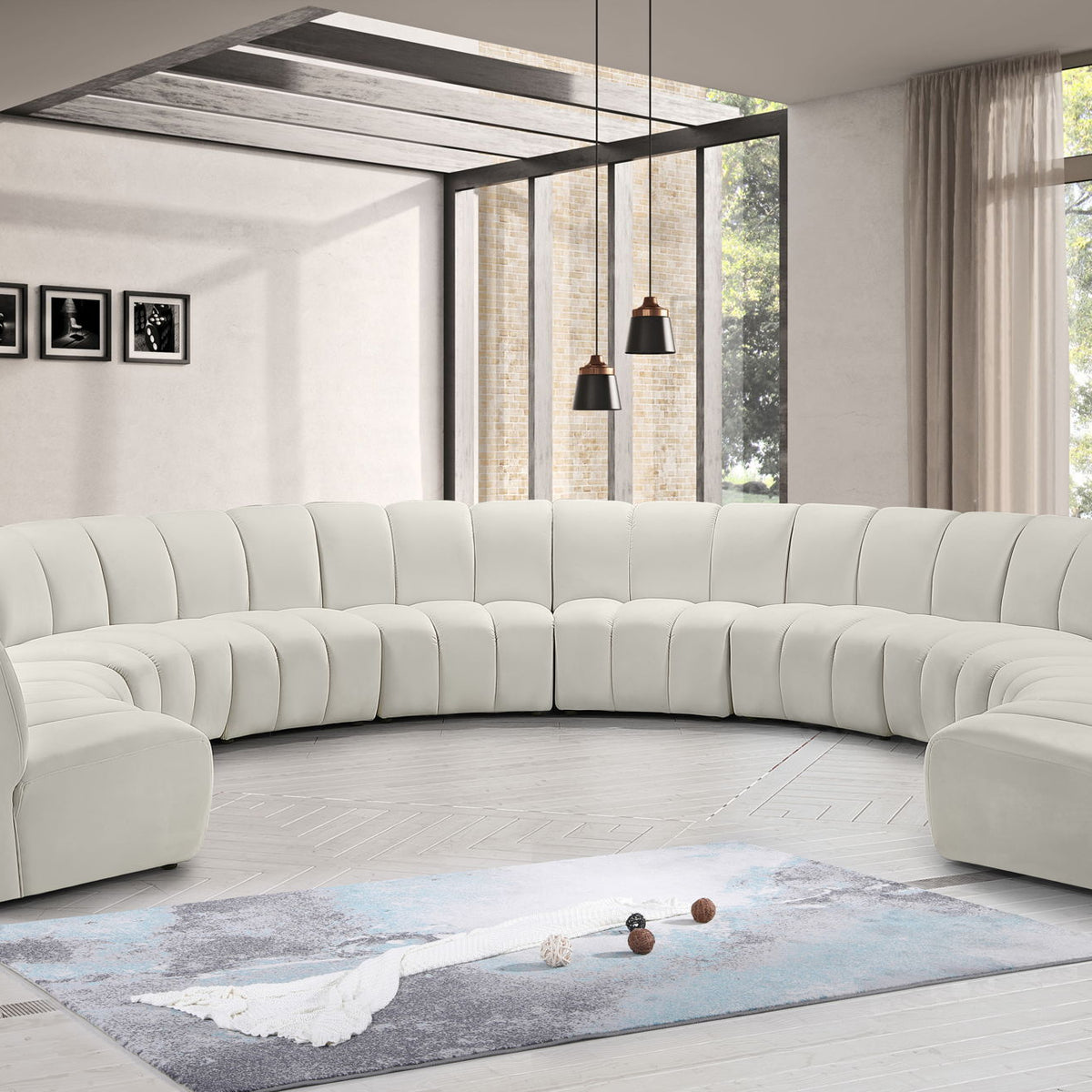 Infinity - 10 Piece Velvet Modular Sectional