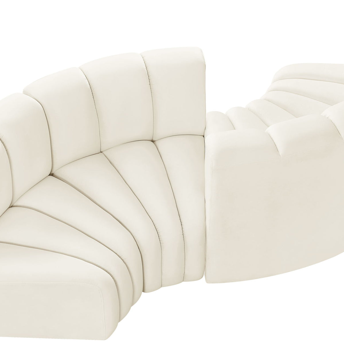 Arc - Velvet 4 Piece Curved Modular Sofa