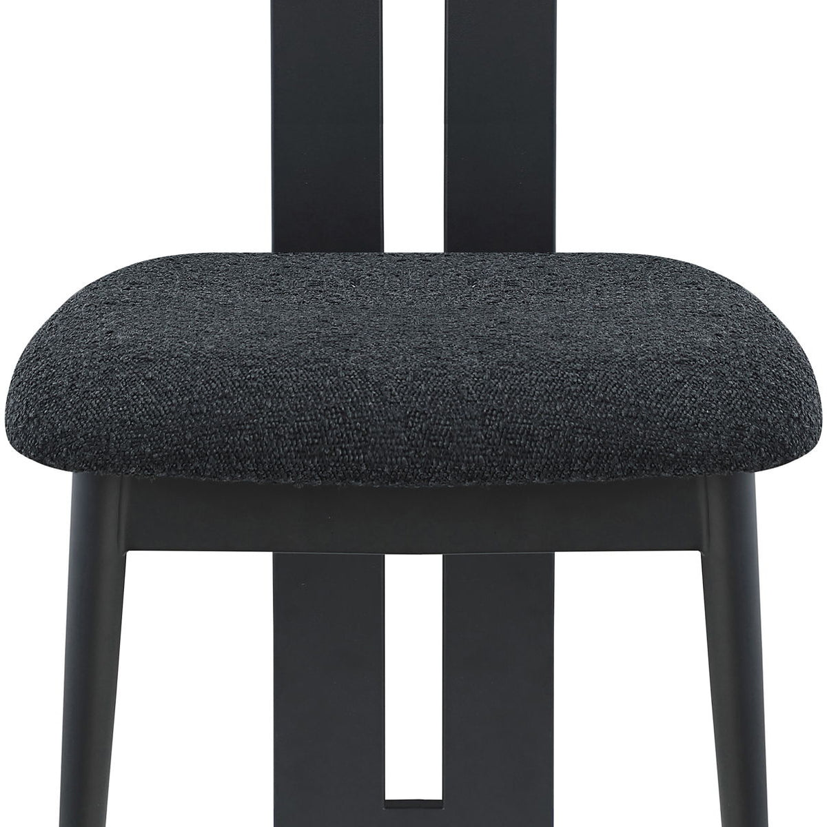 Dario - Boucle Dining Chair With Black Frame (Set of 2)