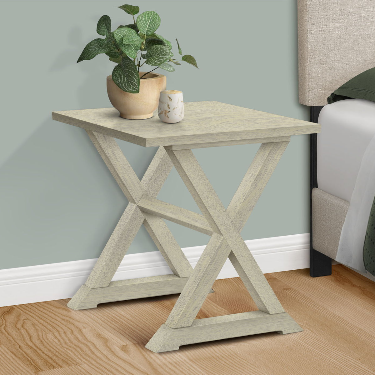 Compact Accent End Table, Square, Transitional