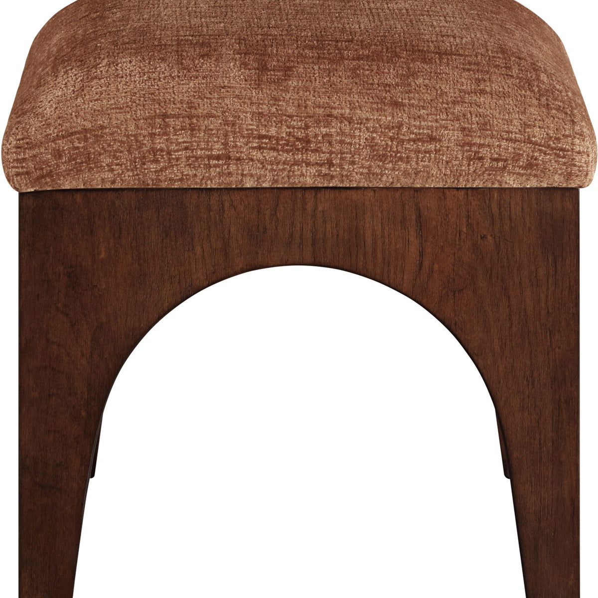 Lawson - Chenille Fabric Upholstered Ottoman - Walnut Base