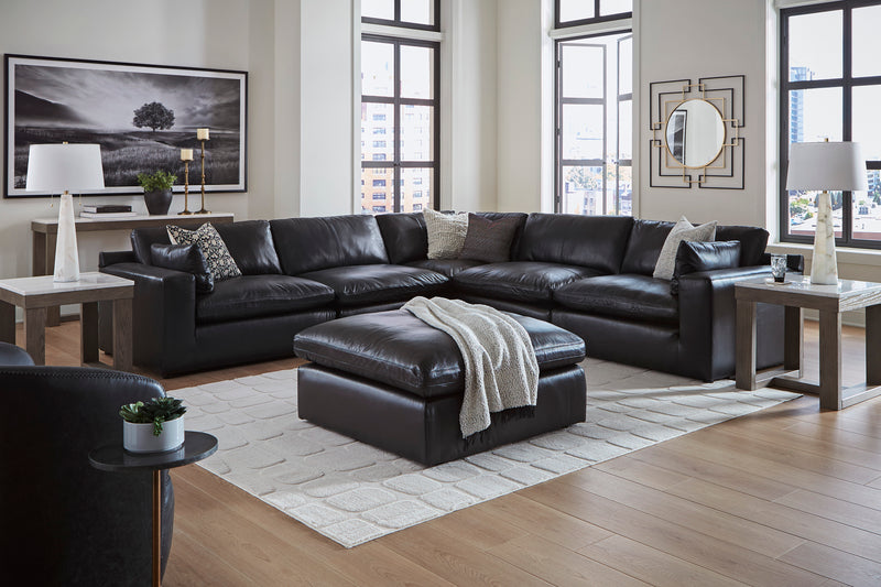 Ashley Furniture Emilia Genuine Leather Cloud Sectional