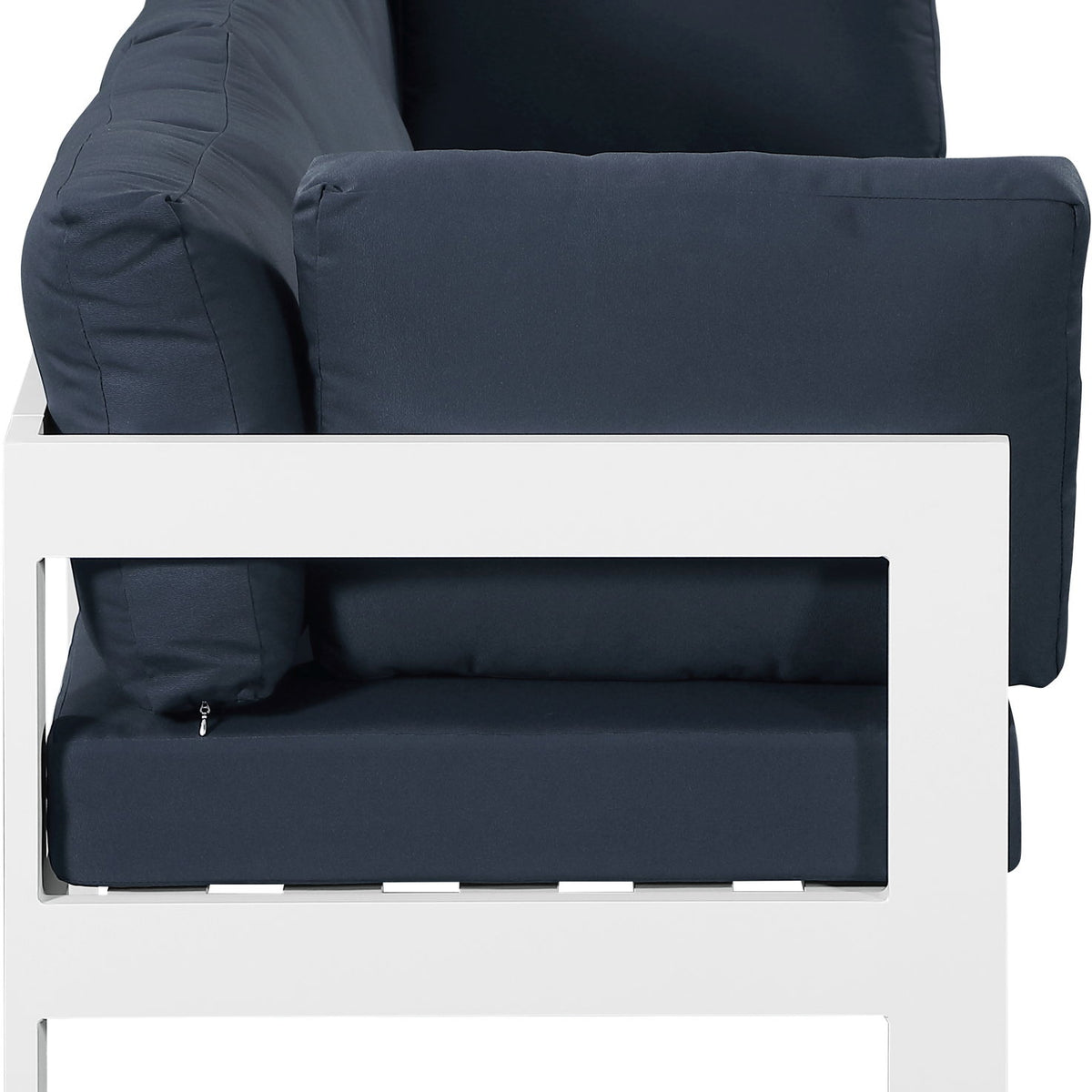 Nizuc - Outdoor Patio 3 Seat Modular Sofa With White Frame