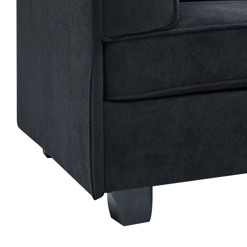 Upholstered Modular Sectional - Black