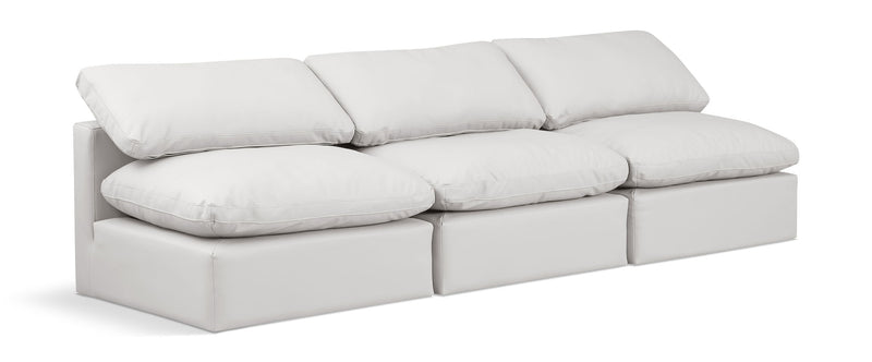 Indulge - Faux Leather 3 Seat Modular Armless Sofa