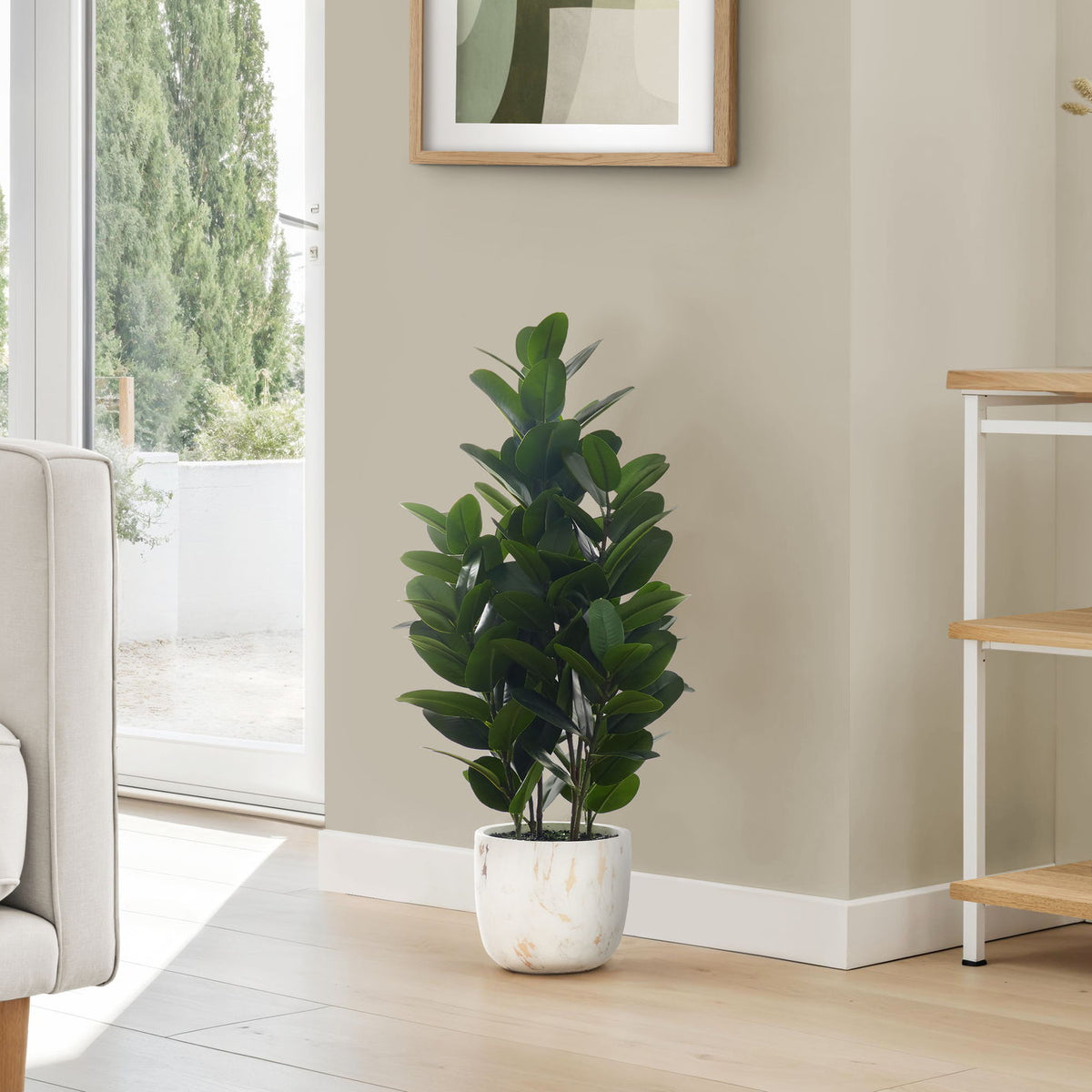 31" Tall, Artificial Plant, Garcinia Tree, Indoor, Faux, Fake, Floor, Greenery, Potted, Real Touch, Decorative - Green / White
