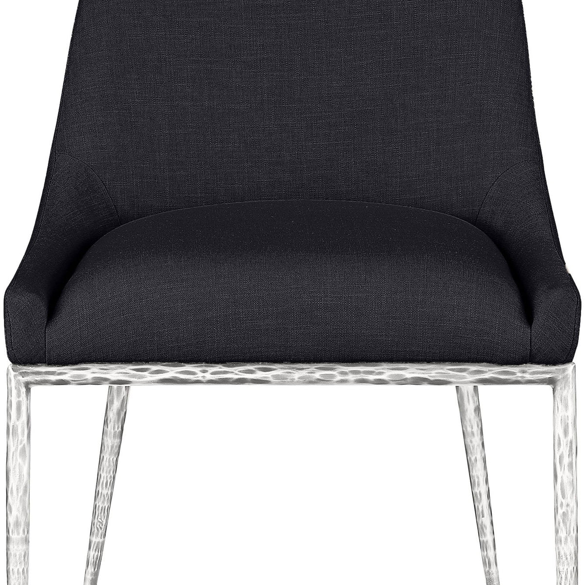 Ferro - Upholstered Dining Side Chair With Brushed Silver Legs