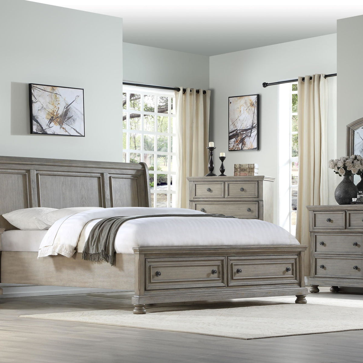 Nightstand Two Storage Drawers