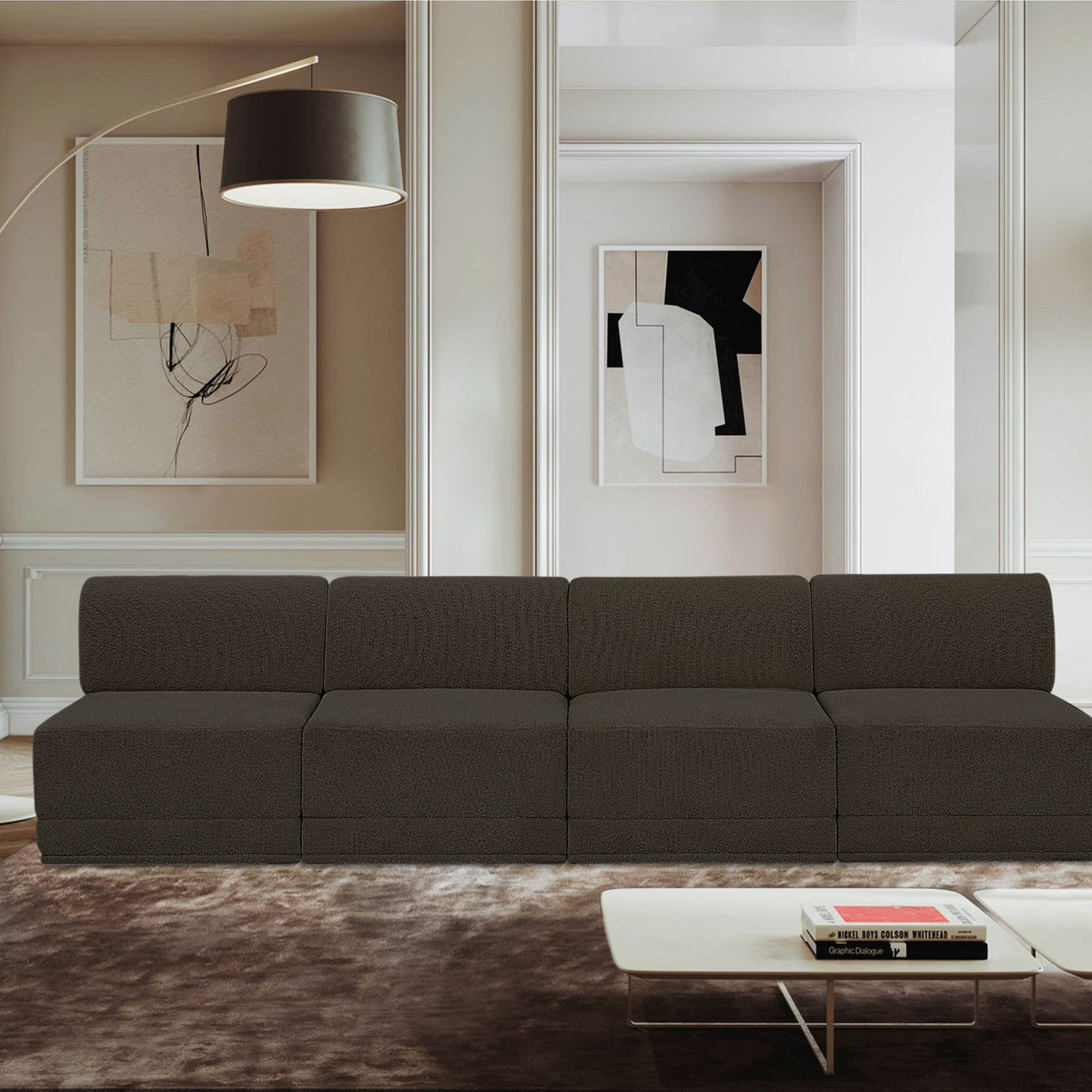 Ollie - 4 Seat Armless Modular Sofa