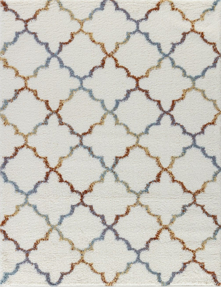 Loft Shag - 5' 3" X 7' Shaggy Area Rug Polypropylene - Ivory