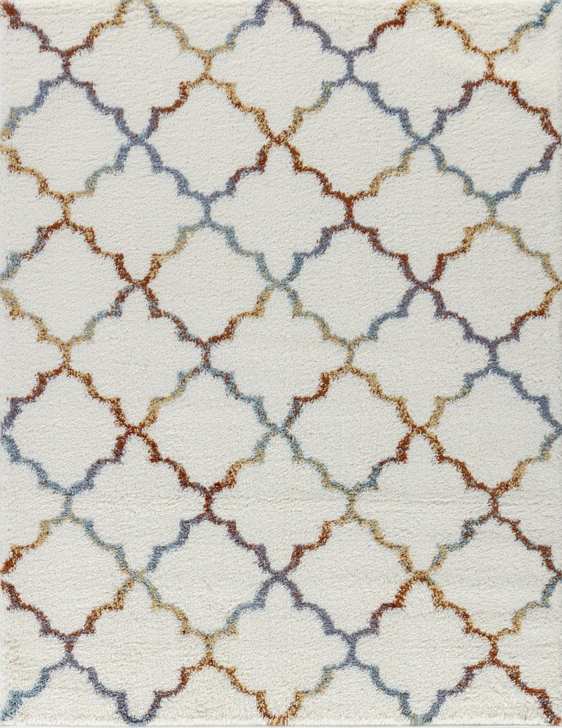 Loft Shag - 5' 3" X 7' Shaggy Area Rug Polypropylene - Ivory