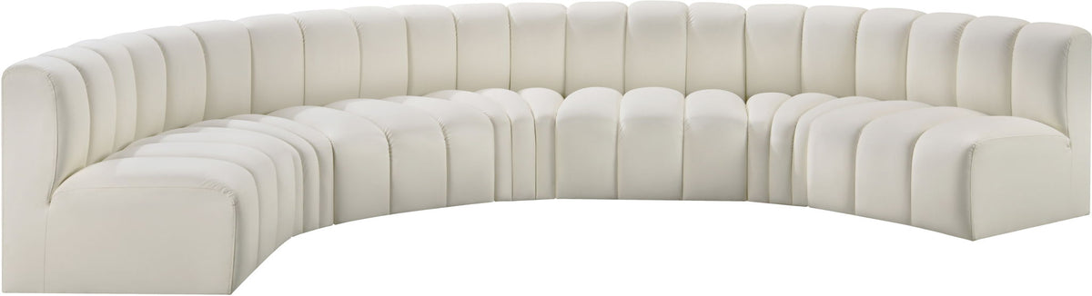 Arc - Faux Leather 7 Piece U-Shaped Modular Sofa