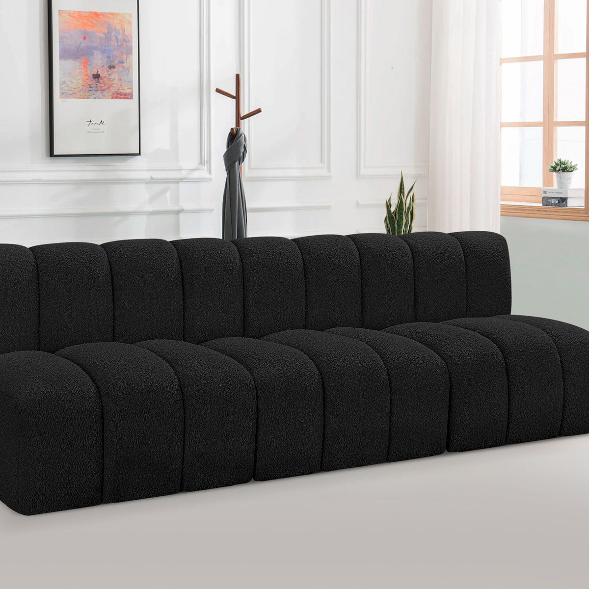 Arc - Boucle Fabric 3 Seats Modular Sofa