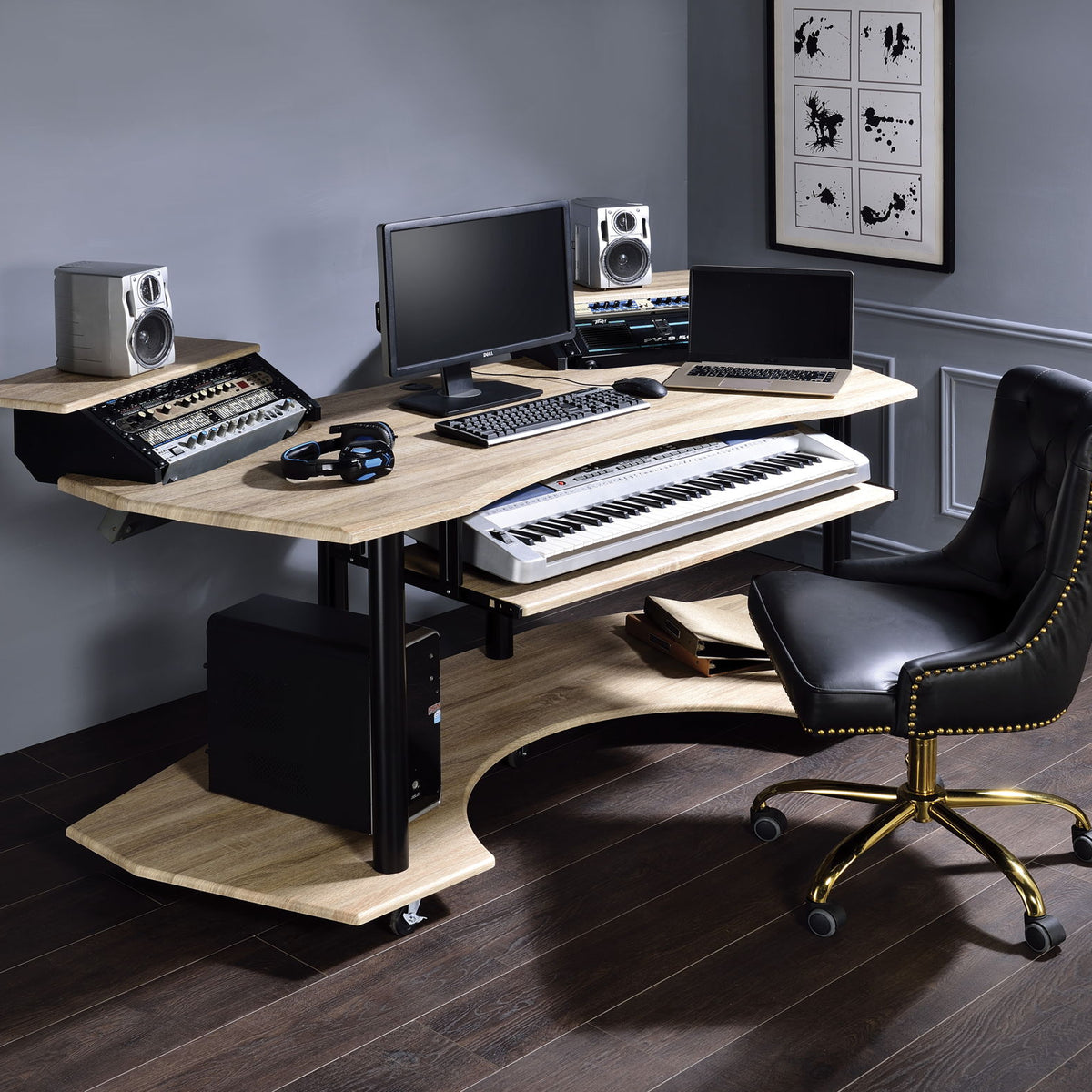Eleazar - Music Recording Studio Desk - Wood