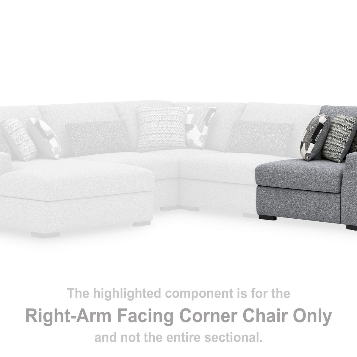 Bealton - RAF Corner Chair - Salt And Pepper