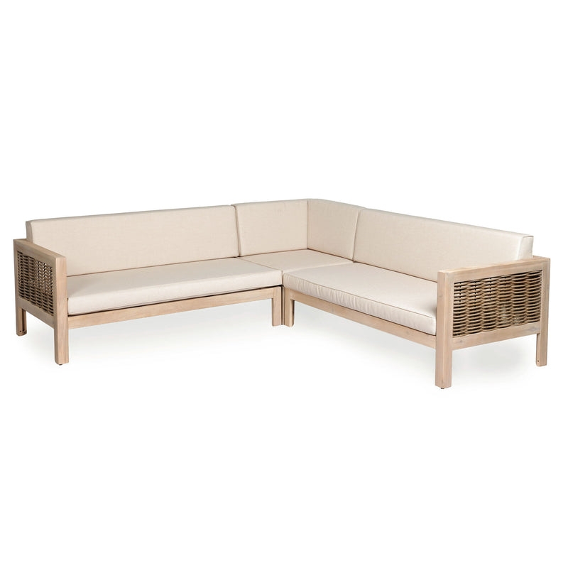 Emir - 5 Seater Sofa Conversational Sets - Light White / Sand