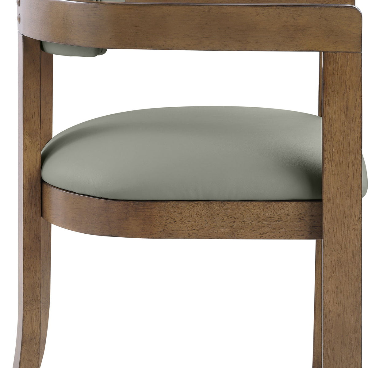 Lavrin - Vegan Leather Upholstered Dining Arm Chair (Set of 2) - Walnut Base