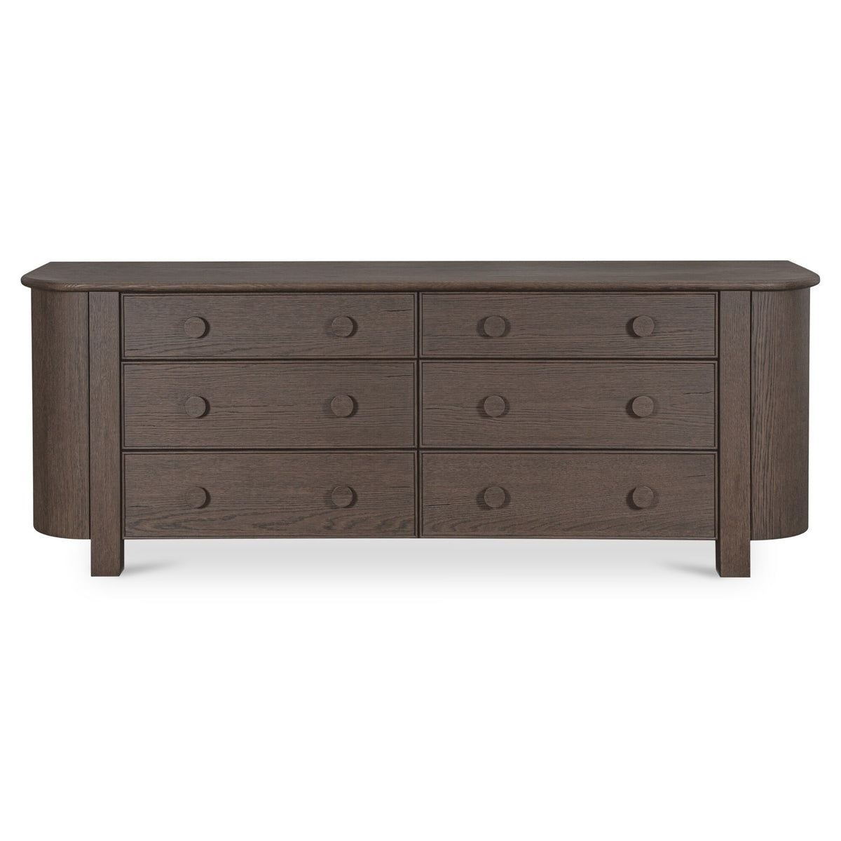 Loren - 6 Drawer Dresser - Dark Brown