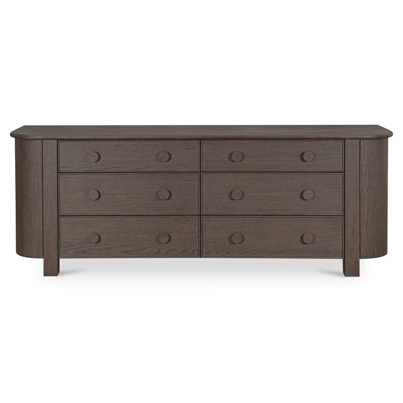 Loren - 6 Drawer Dresser - Dark Brown