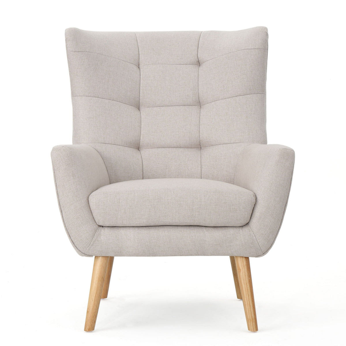 Club Chair With Rubberwood Legs