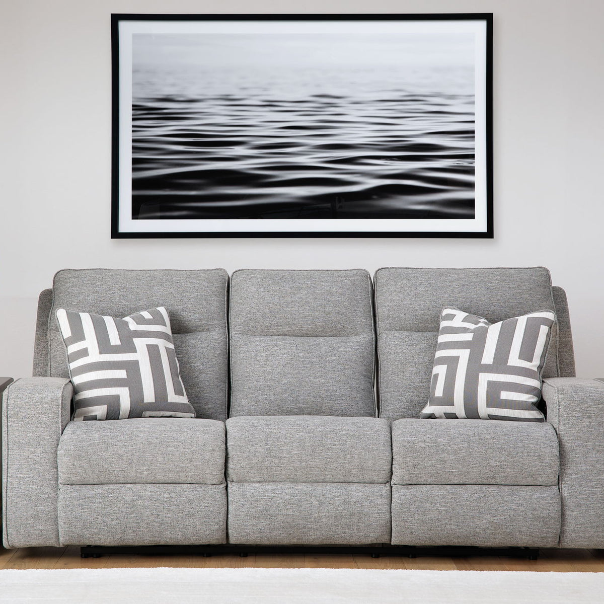 Biscoe - Power Reclining Sofa With Adj Headrest - Pewter