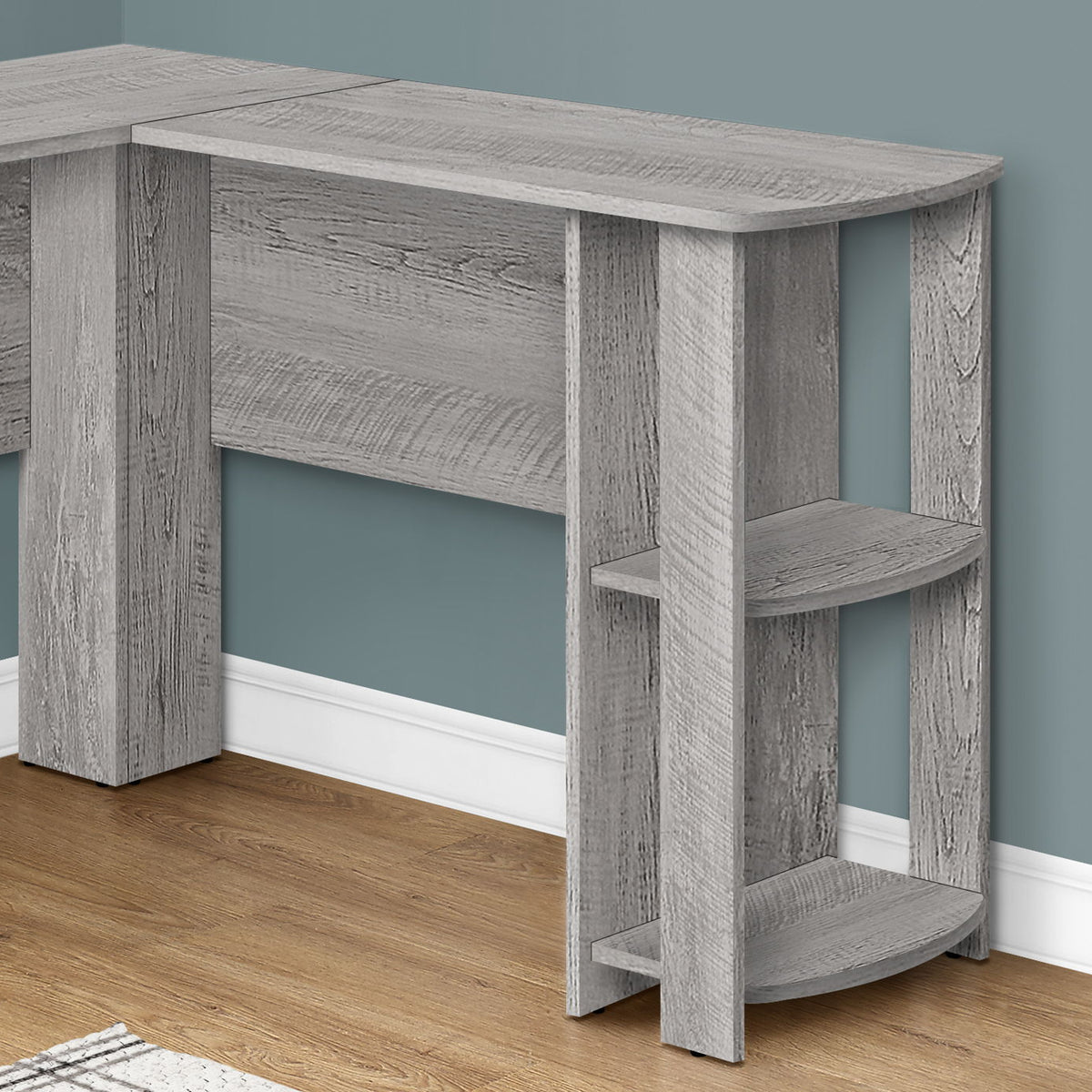 Computer Desk, Home Office, Corner, Storage Shelves, L Shape, Laptop, Contemporary & Modern