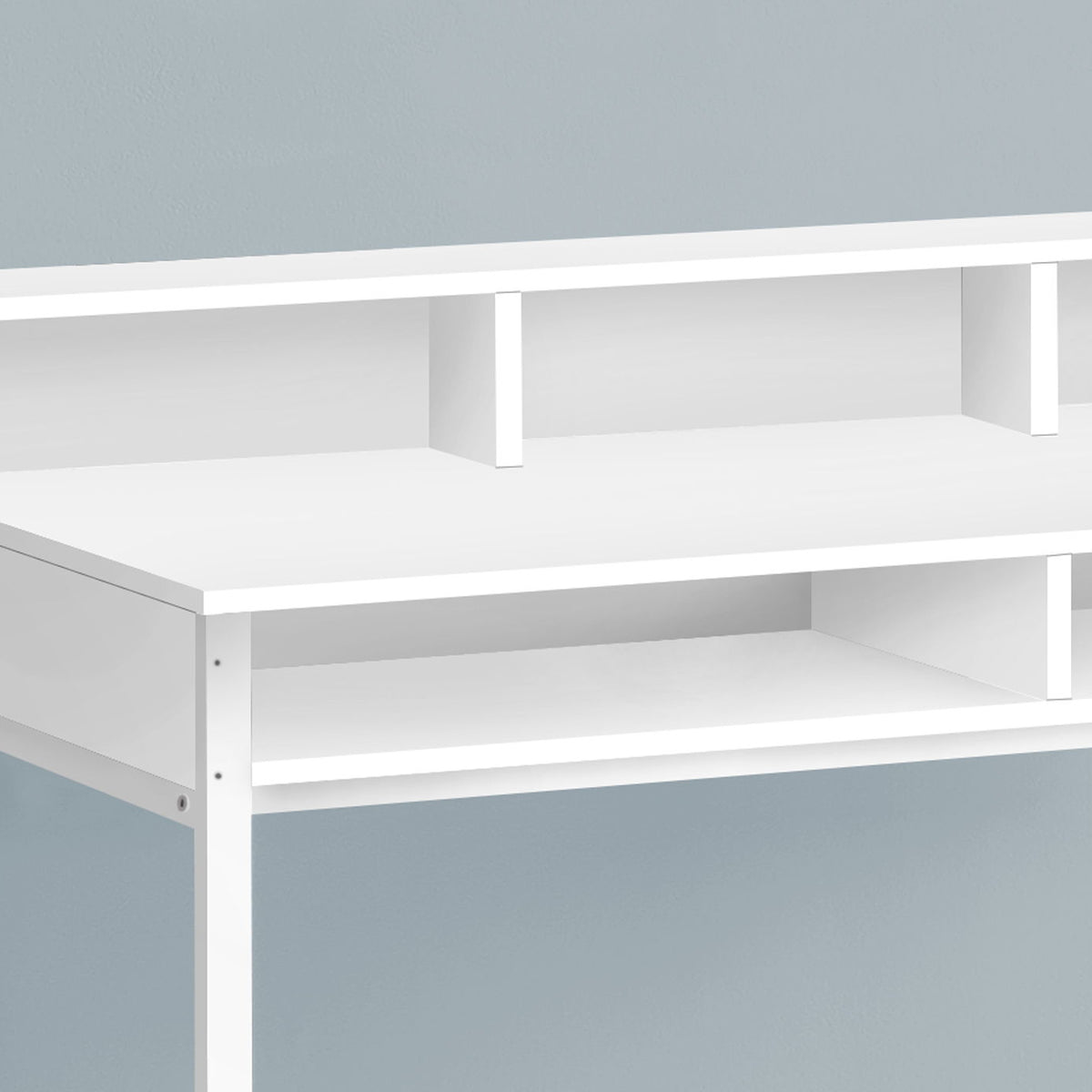 Computer Desk For Home Office, Standing, Storage Shelves, Laptop, Contemporary & Modern