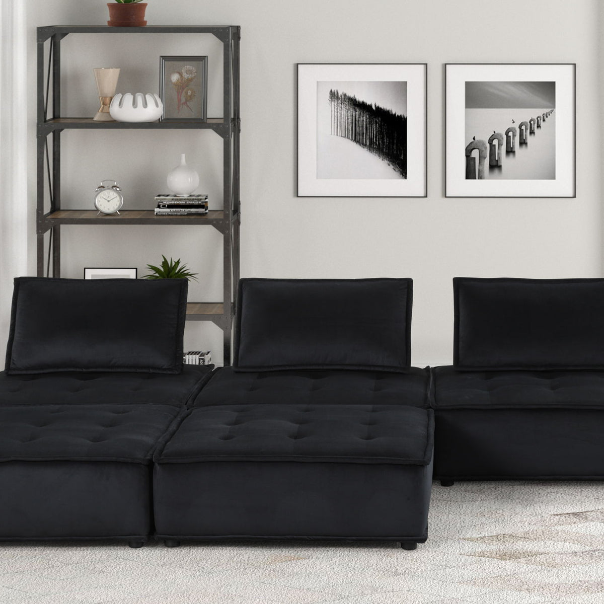 Anna - Stylish Sectional Sofa Ottoman