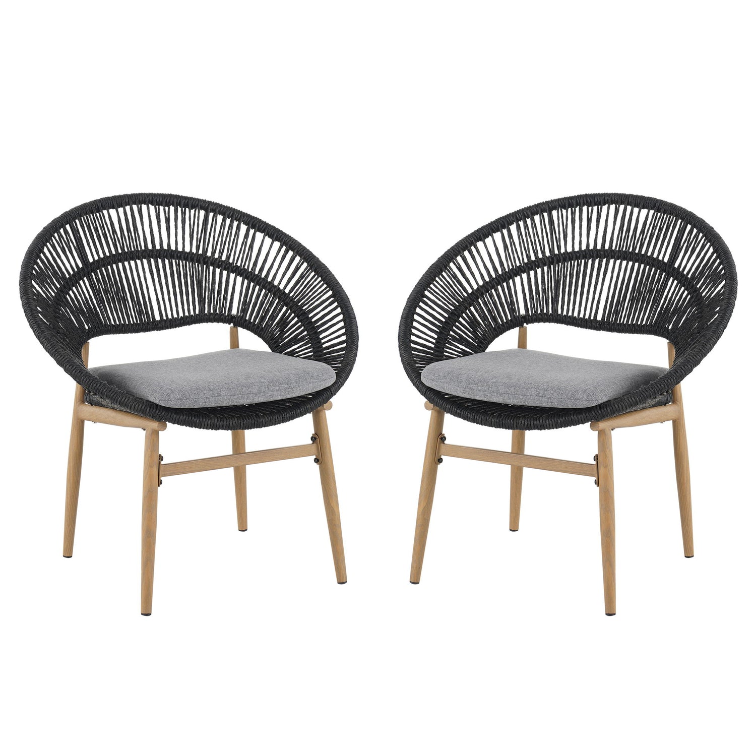 Cyril - Outdoor Papasan Style Dining Chair (Set of 2)