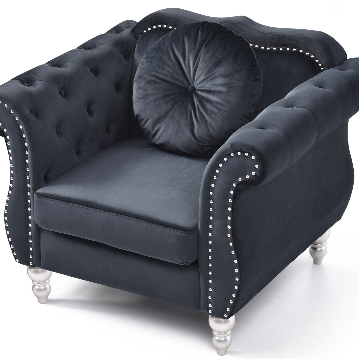 Chic Transitional Flared Arm Chair