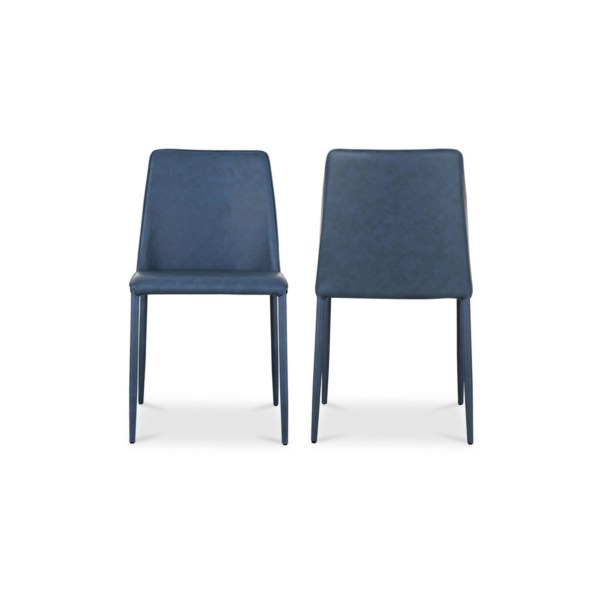 Nora - Vegan Leather Dining Chair (Set of 2) - Ocean Cavern Gray