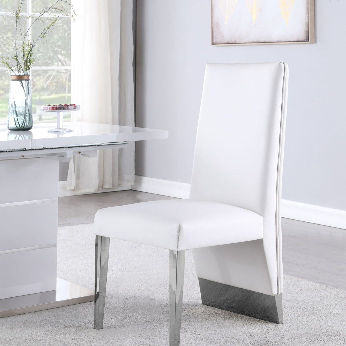 Porsha - Dining Chair (Set of 2) - Chrome Base