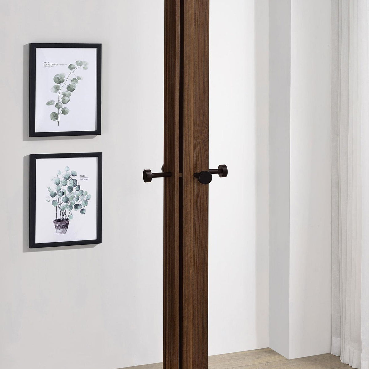 Rikkie Engineered Wood Coat Rack Walnut