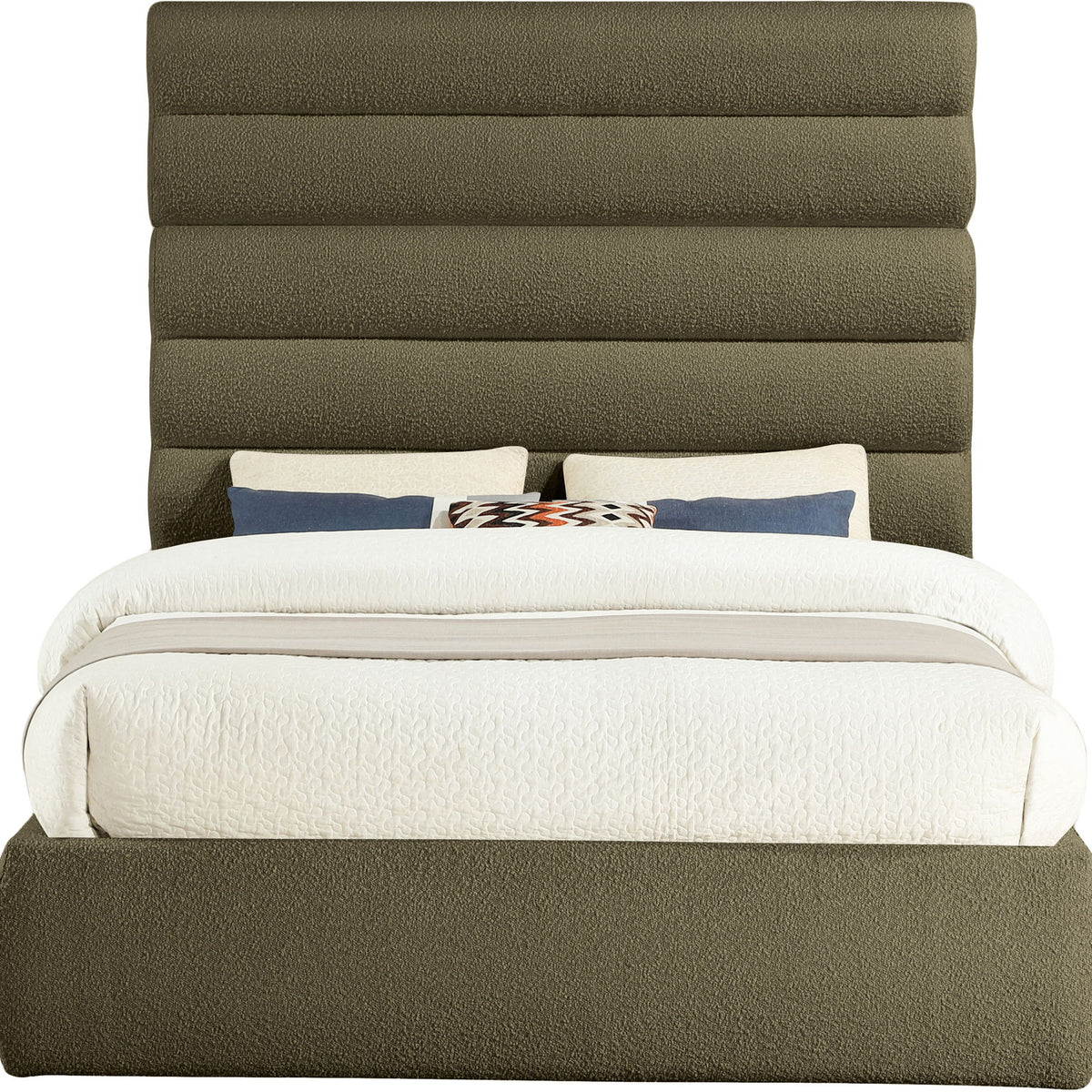 Adam - Boucle Fabric Bed With 70.5" Headboard