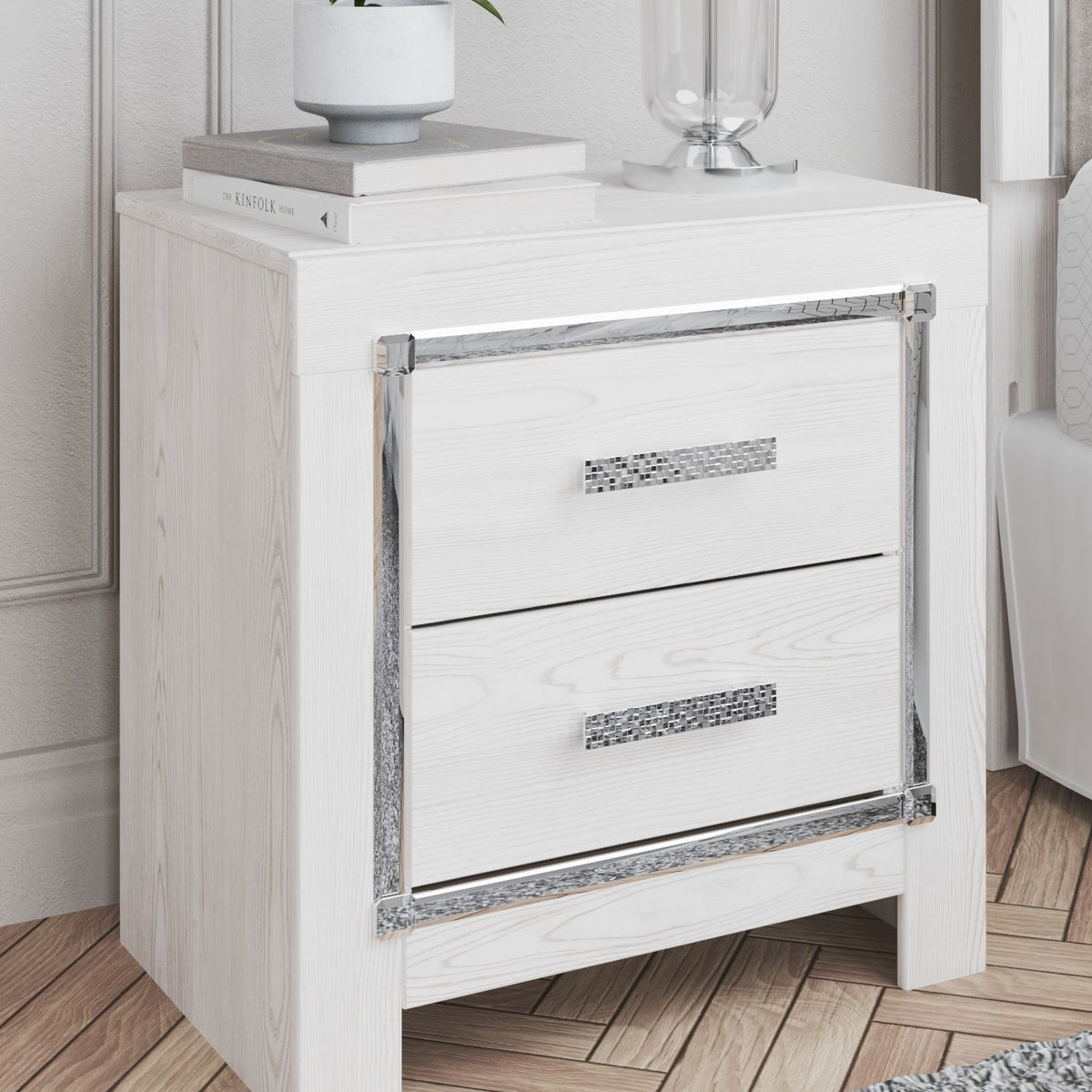 Altyra - Two Drawer Night Stand - White