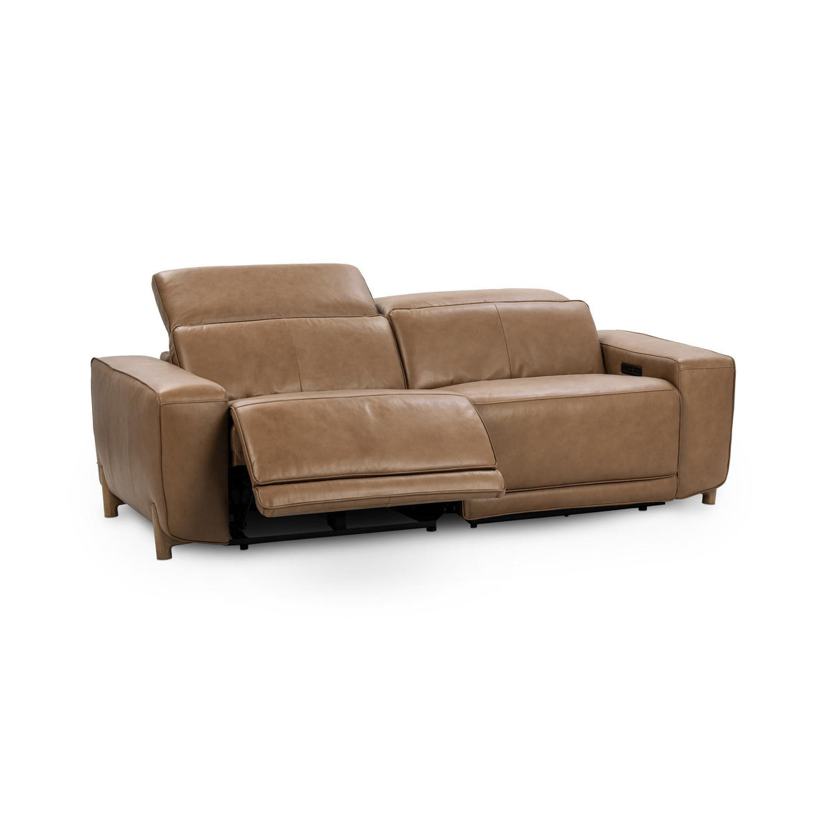 Kadon - Leather Power Recliner Sofa - Tan