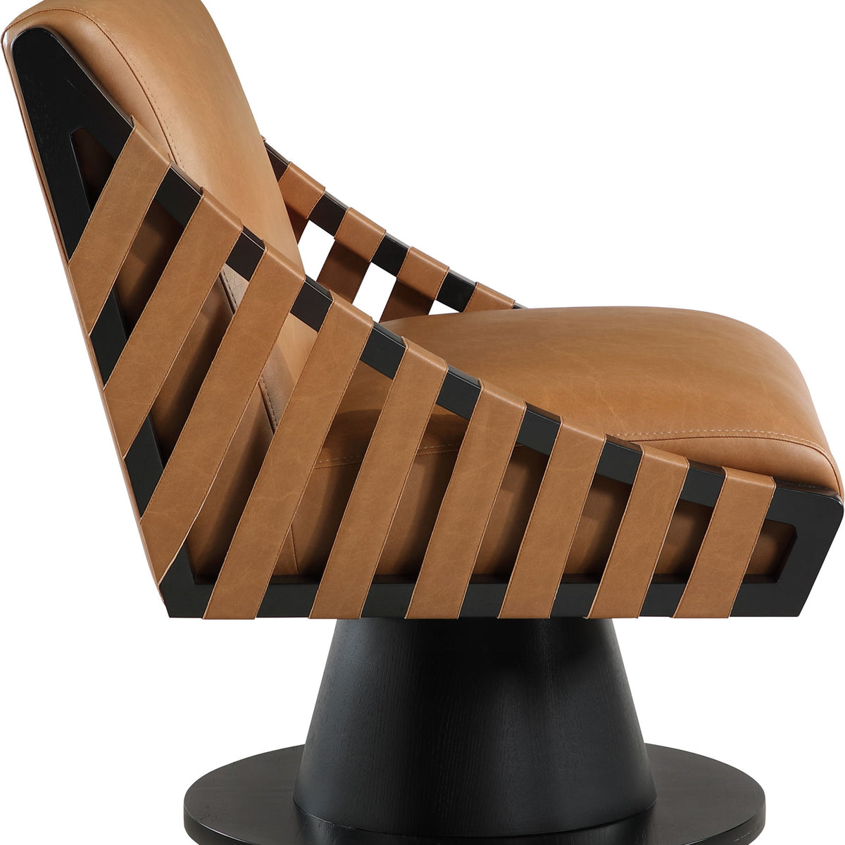Millwin - Swivel Accent Chair With Black Base