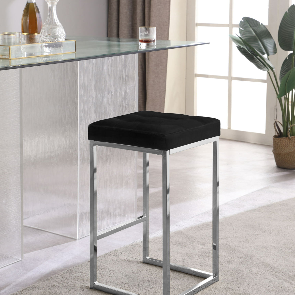 Nicola - Velvet Stool (Set of 2)