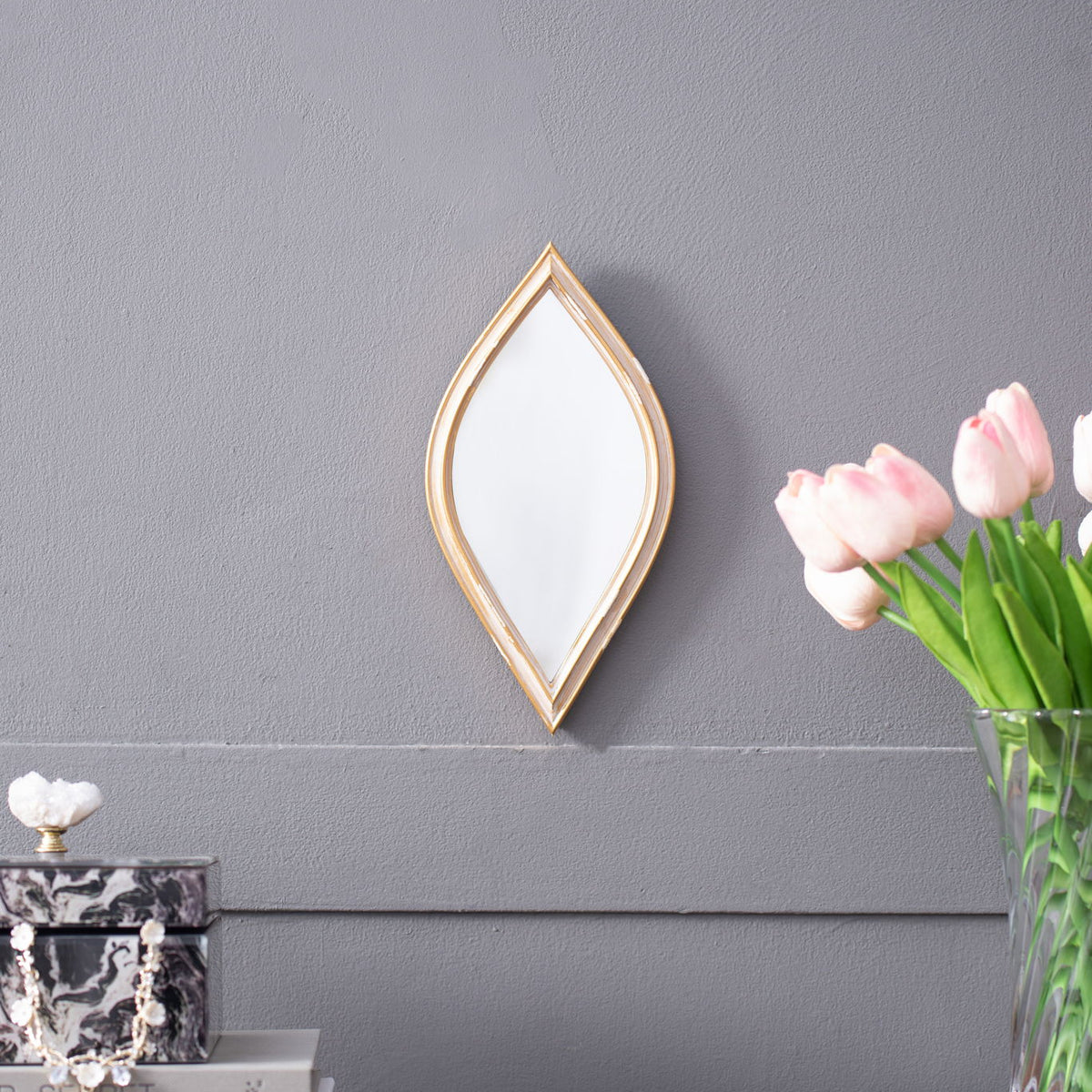 Small Decorative Mirror For Wall Decor, 2 Pieces Wall Accent