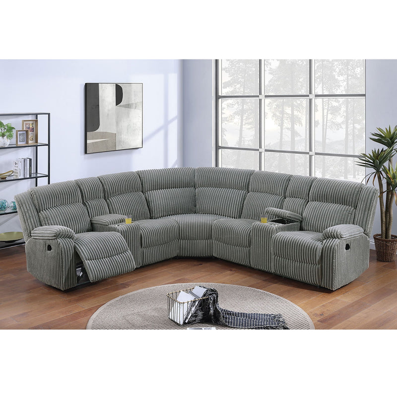 Power Motion Sectional LAF / RAF Loveseat With Console Cup Holders