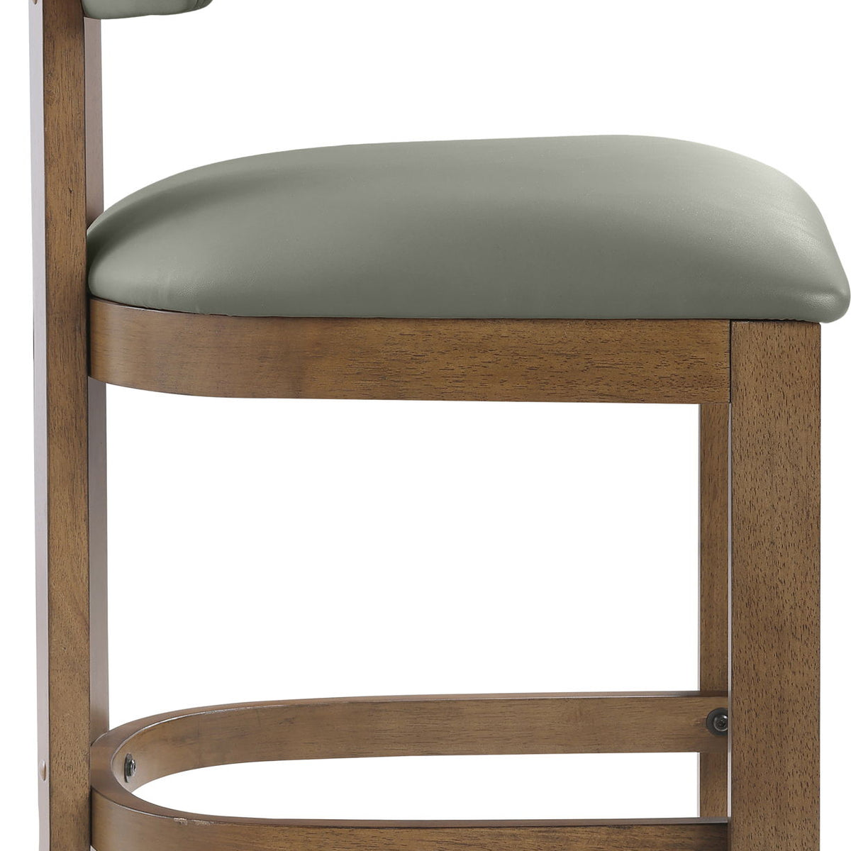 Lavrin - Vegan Leather Upholstered Counter Stool (Set of 2) - Walnut Base