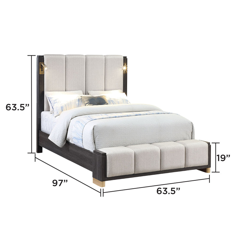 Clifton - Queen Bed Made With Upholstered Headboard And Footboard - Espresso