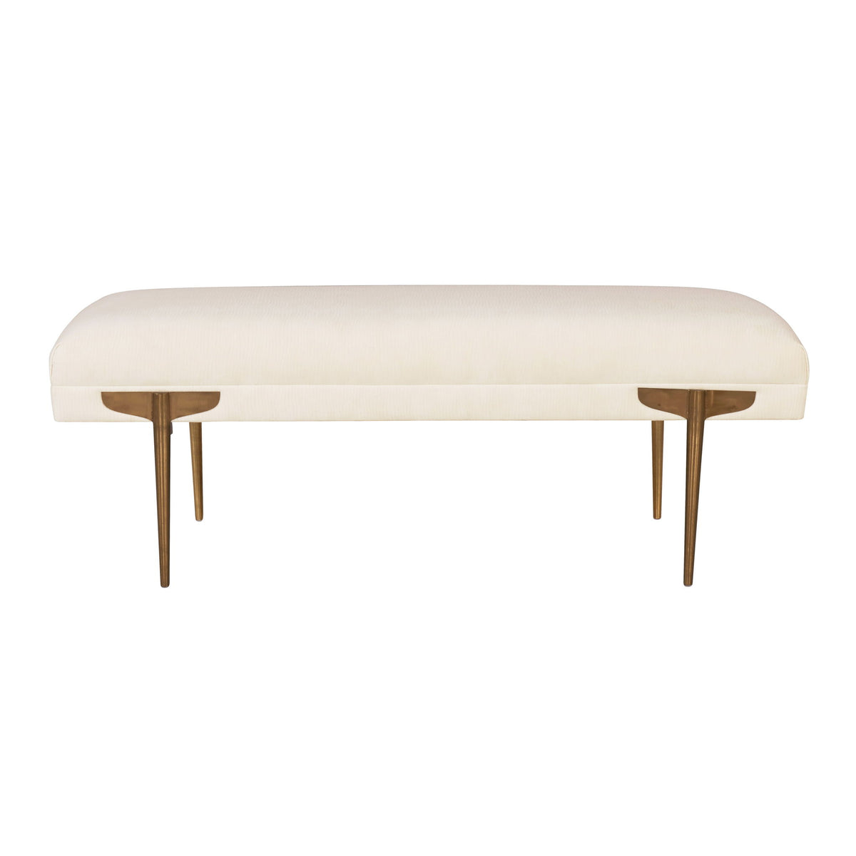 Brno - Waived Velvet Bench