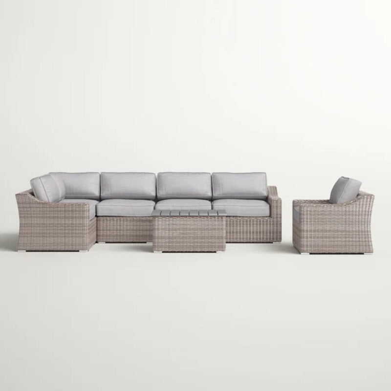 Stylish Sofa Seating Group With Cushions Perfect For Outdoor Gatherings