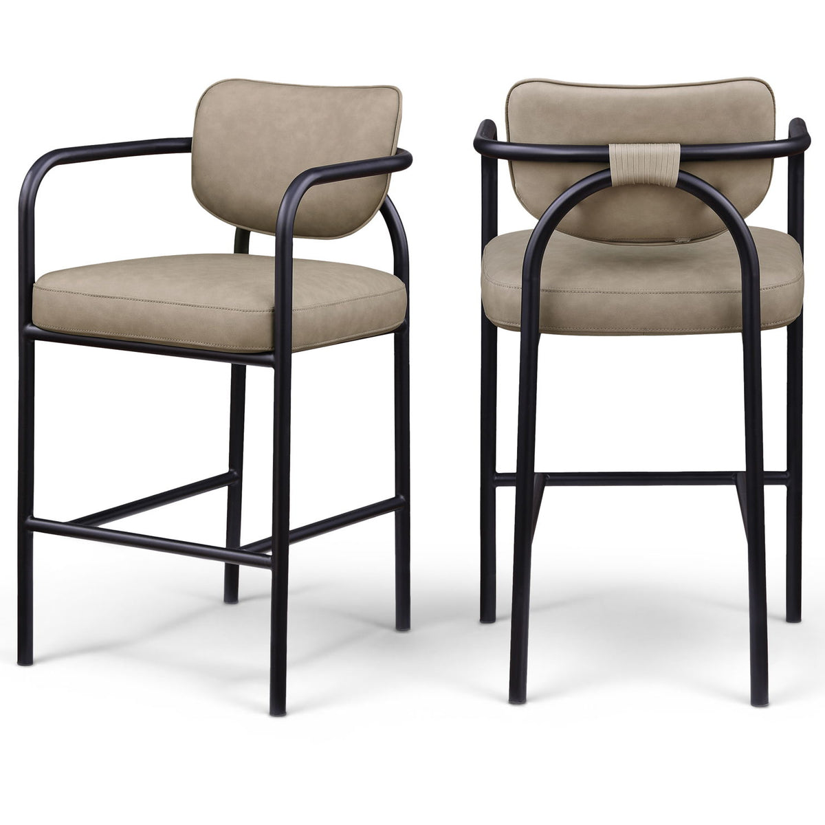 Serava - Vegan Leather Upholstered Bar Stool