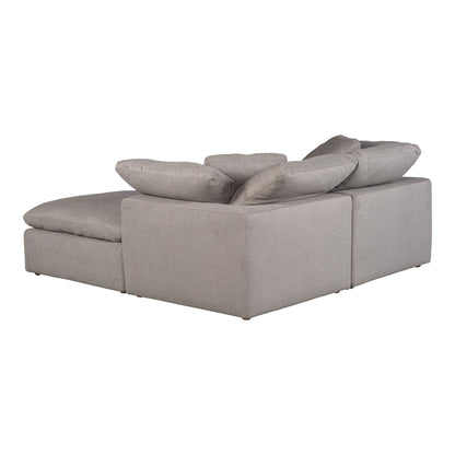 Terra - Condo Nook Modular Sectional Livesmart Fabric - Light Gray