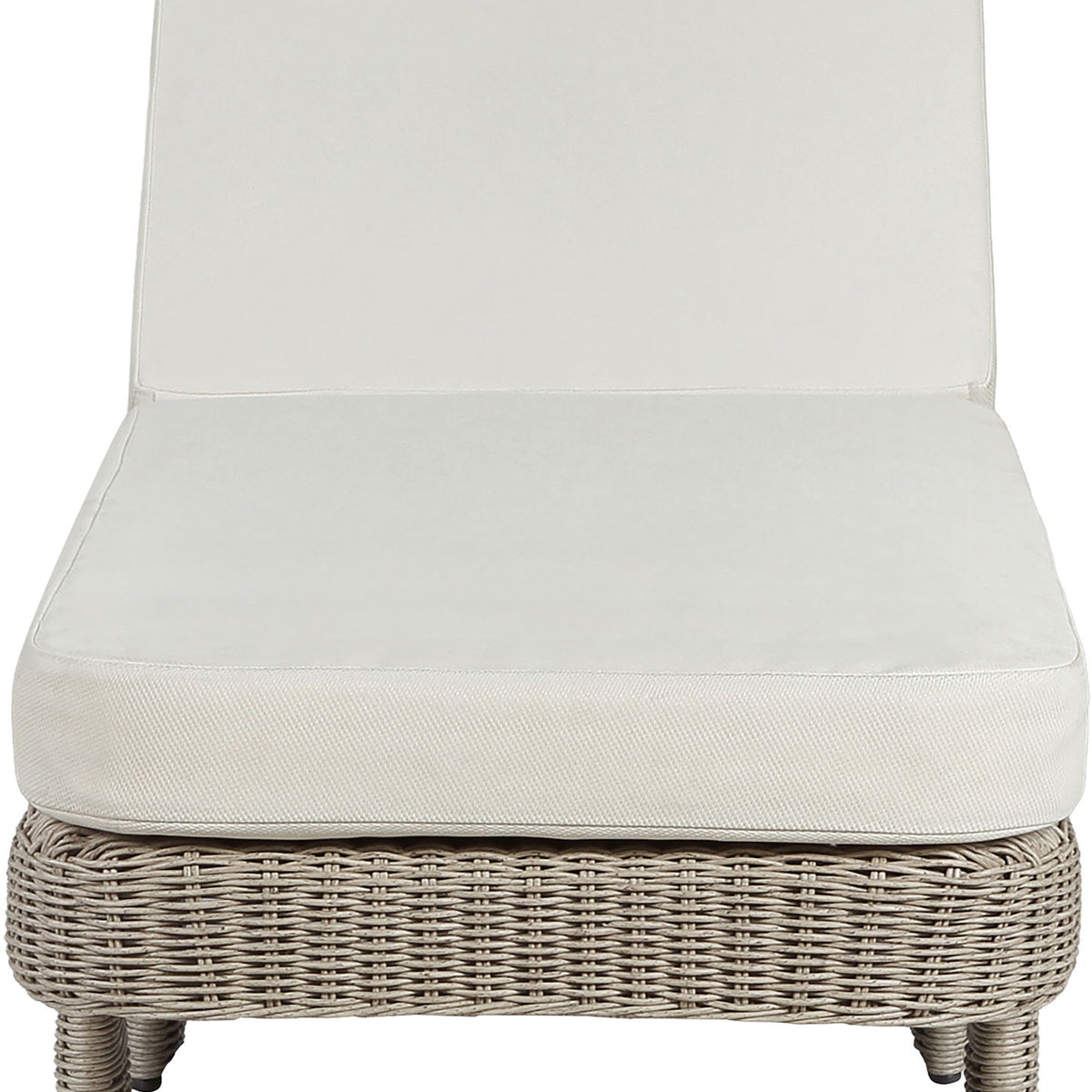 Sandbay - Olefin Water Resistant Fabric And Wicker Outdoor Patio Lounge Chair