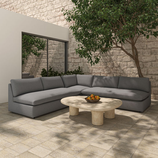Miles - 3 Piece Outdoor Modular - Light Gray